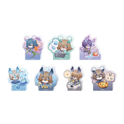 Genshin Melusine offline store series acrylic standee collection featuring Cosanzeana Hilaire Ais Fuqua Shalom Iara Verenata