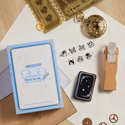 Genshin Melusine roller stamp set close-up detail