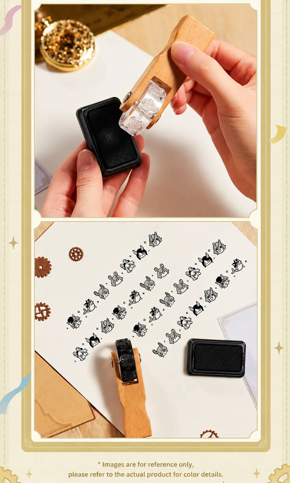 Genshin Melusine roller stamp set lifestyle display