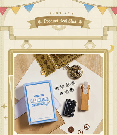 Genshin Melusine roller stamp set printing effect