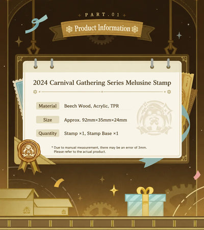 Genshin Melusine roller stamp set product showcase