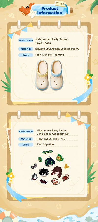 Midsummer Party clogs made from lightweight flexible EVA material