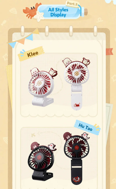 Yoimiya and Furina Midsummer Party handheld fan designs