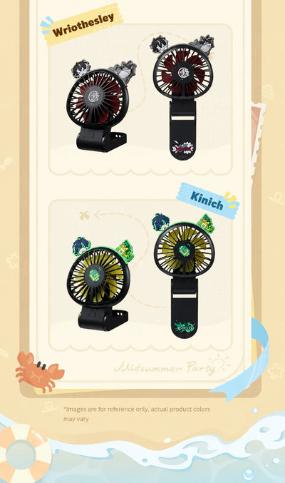 Genshin Midsummer Party handheld fans featuring portable foldable character-themed designs