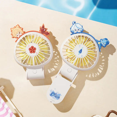 Genshin Impact character handheld fans in foldable designs