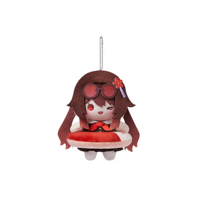 Hu Tao Midsummer Party Series plush doll with swimming ring