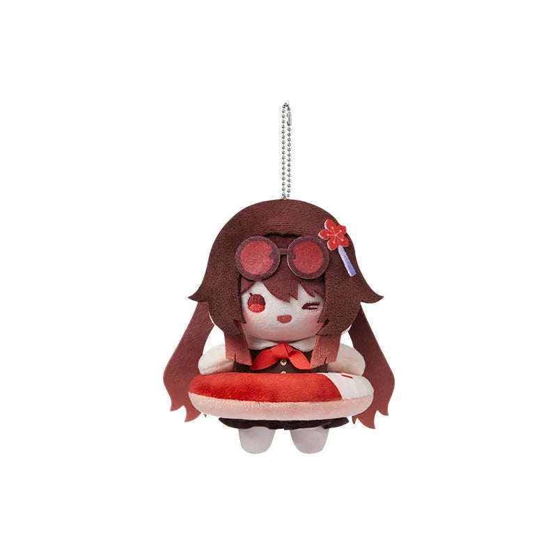 Hu Tao Midsummer Party Series plush doll with swimming ring