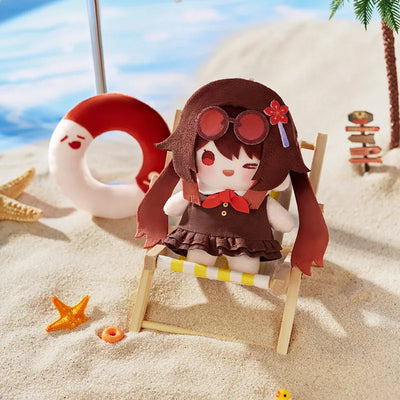 Genshin Impact character plush dolls in Midsummer Party outfits