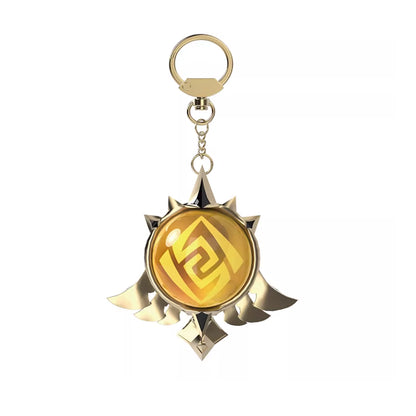 Genshin Impact Mondstadt Geo vision keychain earth element accessory
