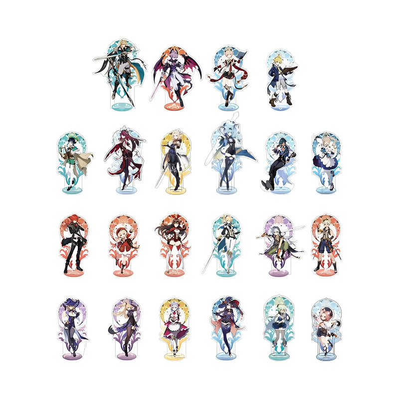 Genshin Impact Mondstadt Series acrylic character standee collection featuring Lisa Diluc Albedo Klee Kaeya Bennett and more