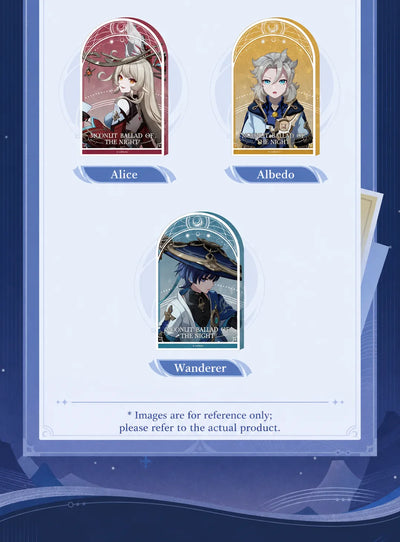 Genshin Impact Moonlit Ballad of The Night Series Acrylic Stand Collection Display