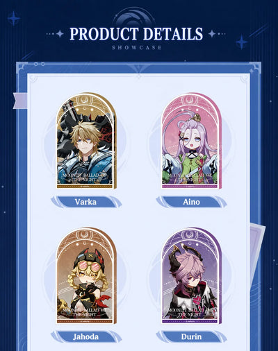 Genshin Impact Moonlit Ballad of The Night Series Acrylic Stand Display Design