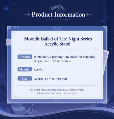 Genshin Impact Moonlit Ballad of The Night Series Acrylic Stand Product Information