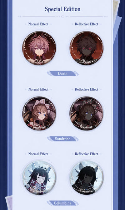 Genshin Impact Moonlit Ballad of The Night Series Badge Blind Box Special Effects