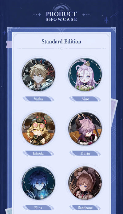 Genshin Impact Moonlit Ballad of The Night Series Badge Blind Box Standard Edition