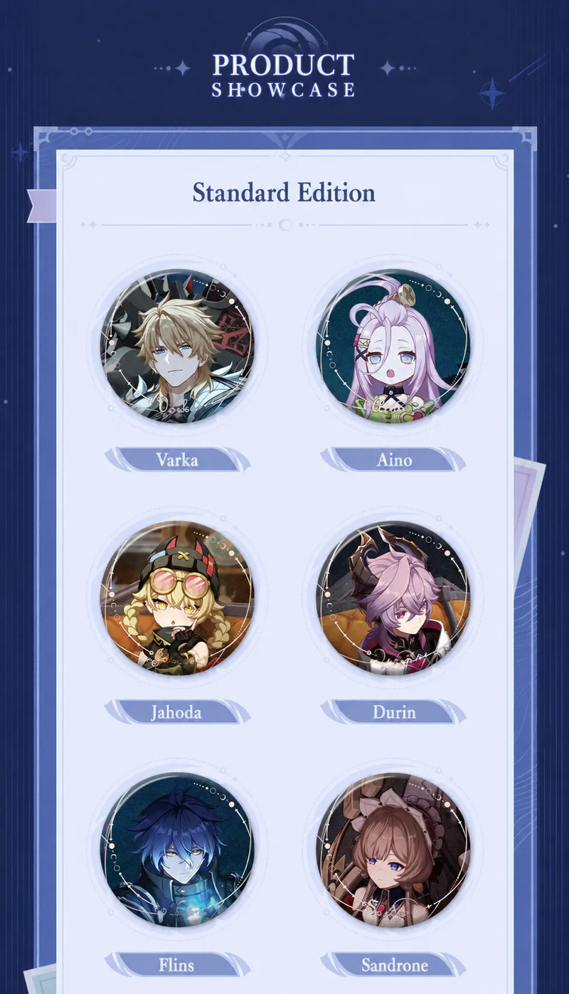 Genshin Impact Moonlit Ballad of The Night Series Badge Blind Box Standard Edition