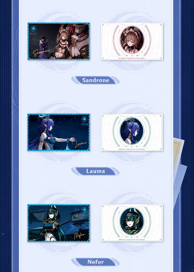 Genshin Impact Moonlit Ballad of The Night Series Collectible Card Character Lineup