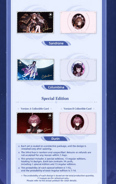 Genshin Impact Moonlit Ballad of The Night Series Collectible Card Blind Box Probability Guide