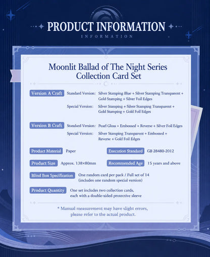 Genshin Impact Moonlit Ballad of The Night Series Collectible Card Blind Box Product Information