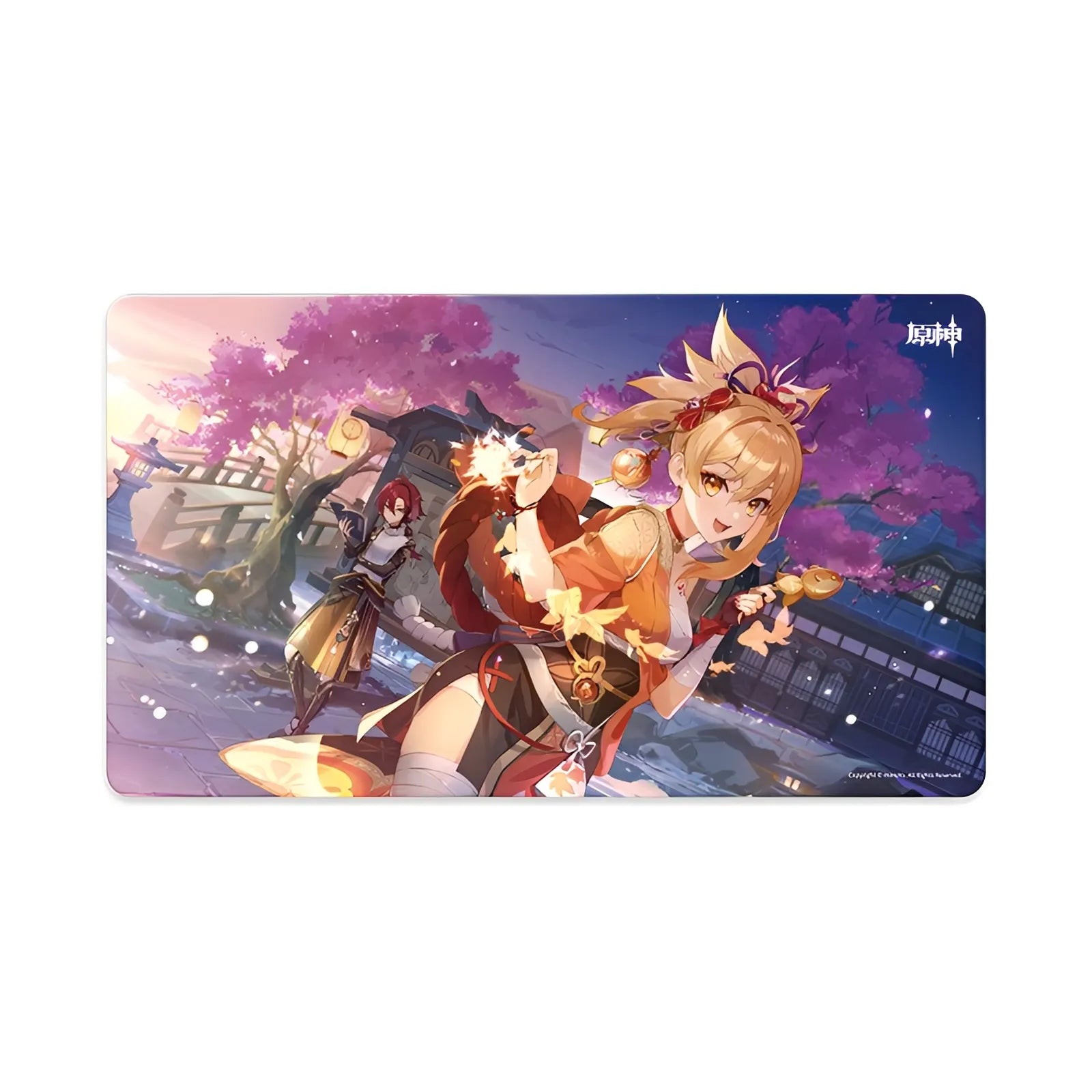 Genshin Impact Blooming Sakura themed anime gaming mouse pad desk mat