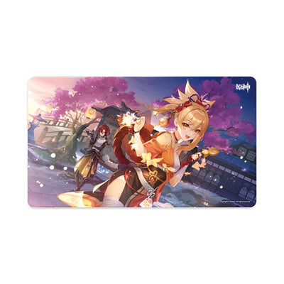 Genshin Impact Blooming Sakura themed anime gaming mouse pad desk mat