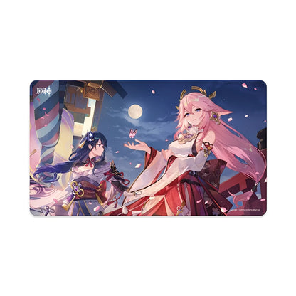 Genshin Impact Dawn of a Thousand Roses Sumeru event themed desk mouse pad