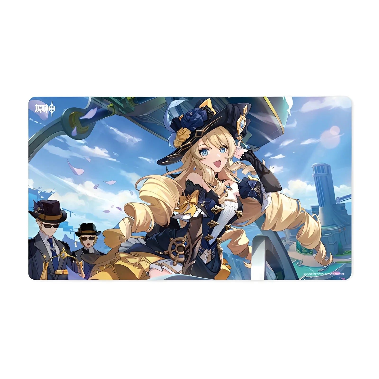 Genshin Impact Roses and Muskets Fontaine event themed anime gaming mouse pad