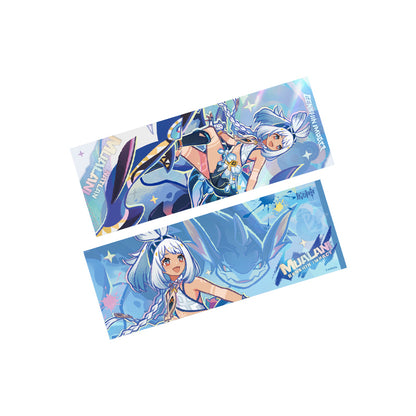 Genshin Impact Mualani laser ticket from The Rhythms of the Cosmic Trail Series with holographic ocean themed artwork