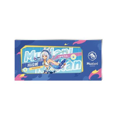 Mualani raffle ticket from the Nation of Pyro Series featuring collectible layered card design and vibrant Natlan themed artwork
