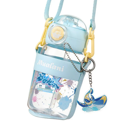 Genshin Impact Mualani Outdoor Tumbler front product view with detachable charm