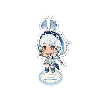 Genshin Mualani Stellar Recollection series acrylic standee featuring cheerful chibi artwork and ocean-inspired colors