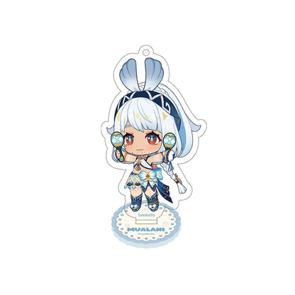 Genshin Mualani Stellar Recollection series acrylic standee featuring cheerful chibi artwork and ocean-inspired colors