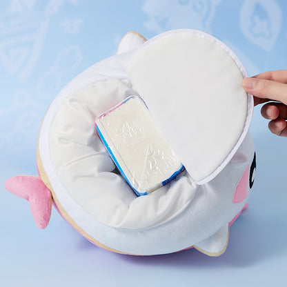 Mualani plush tissue holder displaying practical tissue storage function for desk and bedroom decor