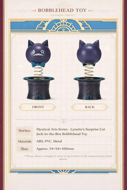 Genshin Impact Lynette cat bobblehead size detail approx 54x54x100mm