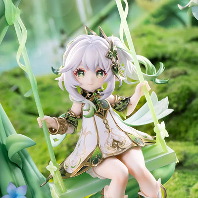 Nahida Physic of Purity figure displayed on the botanical swing