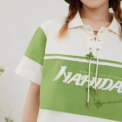 Nahida green white polo shirt design