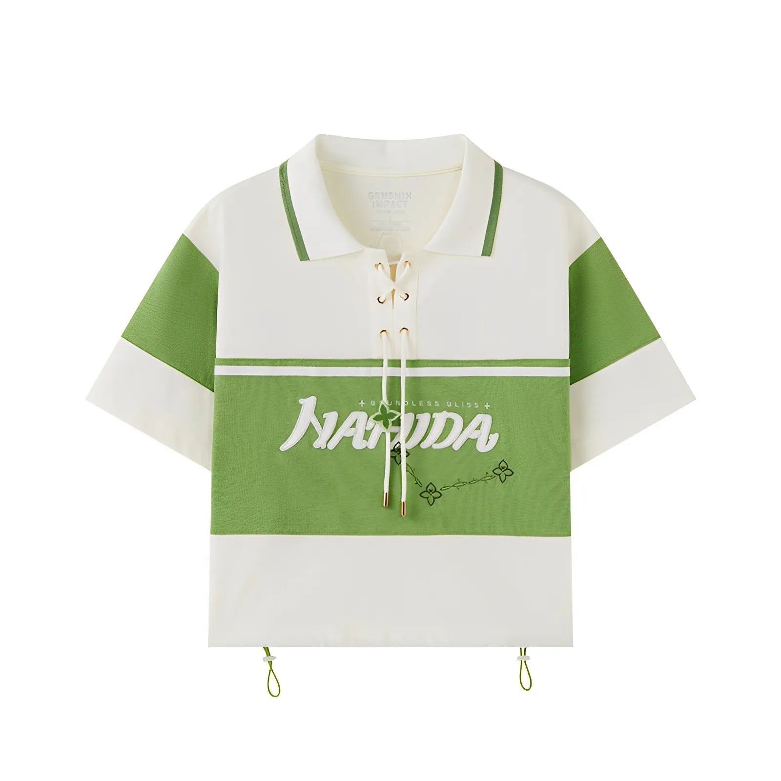 Nahida polo shirt embroidery detail