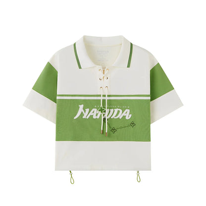 Nahida polo shirt embroidery detail