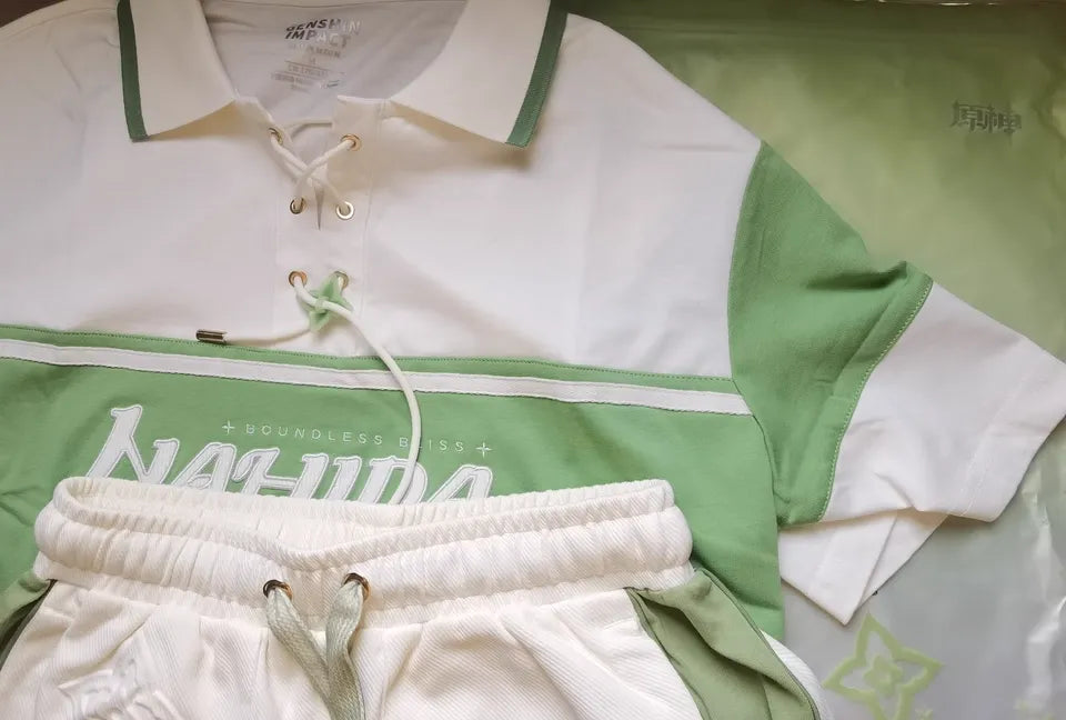 Genshin Impact Nahida Themed Print Series Polo Shirt