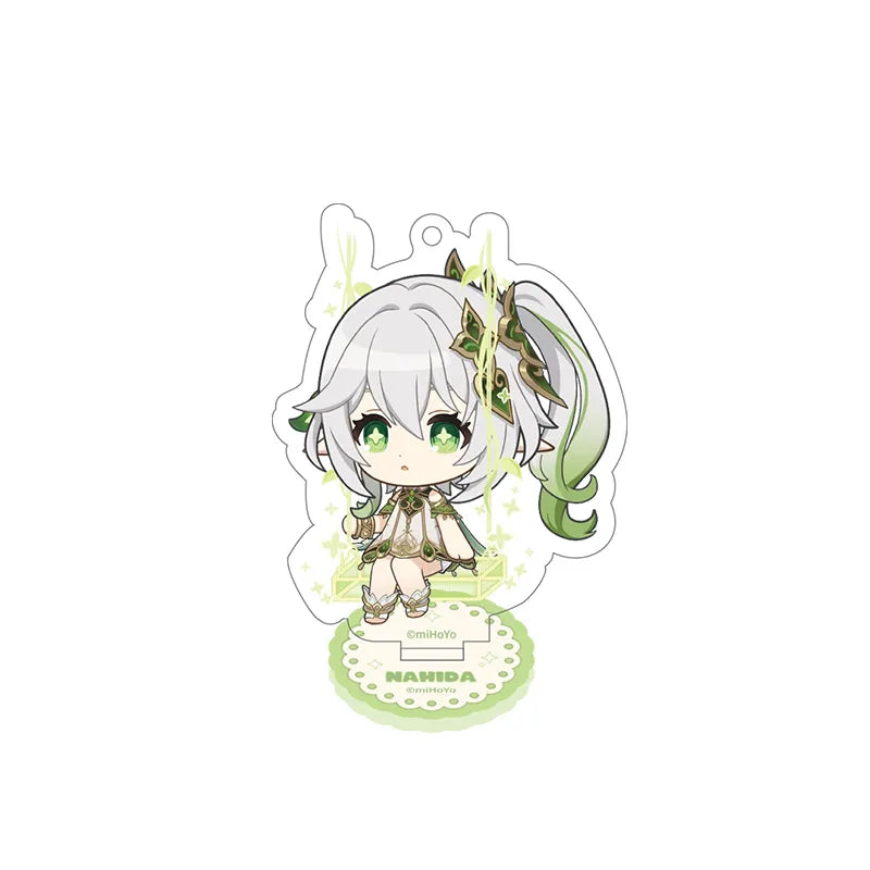 Genshin Nahida Stellar Recollection series acrylic standee featuring adorable green-themed chibi artwork