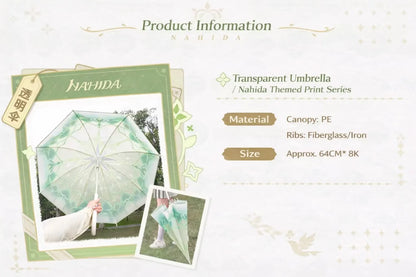 Genshin Impact Nahida umbrella size detail approx 64cm canopy diameter 8 rib structure