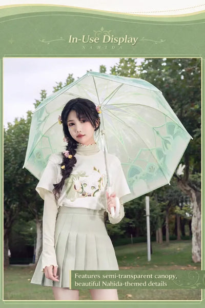 Genshin Impact Nahida umbrella full view and folded view structure comparison
