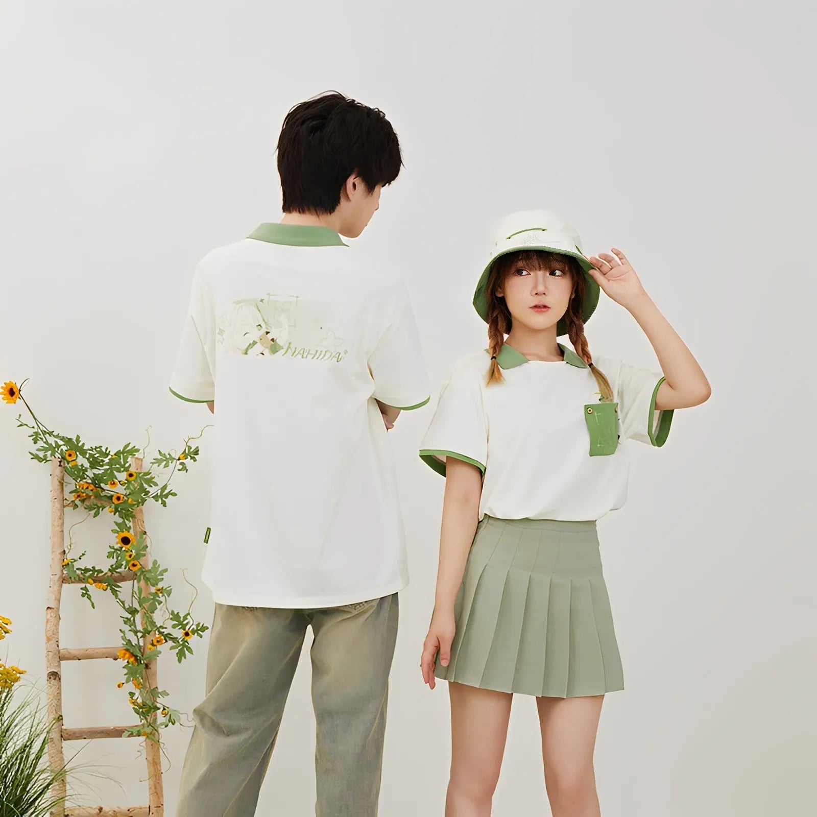 Nahida green gradient T-shirt front view