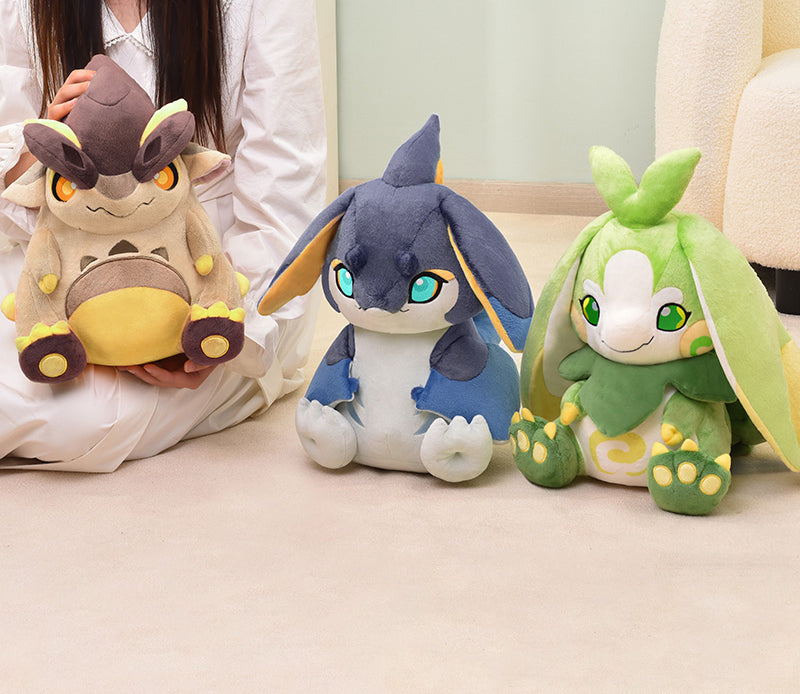 Genshin Natlan Baby Saurian plush toys group display real shot