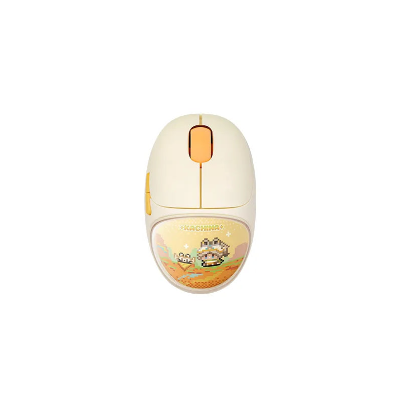 Genshin Impact Kachina wireless mouse featuring Natlan pixel series artwork and retro gaming themed design