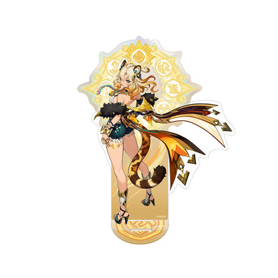Xilonen acrylic standee from Genshin Impact Natlan Series with detailed character illustration and iridescent finish
