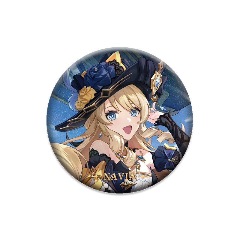 Genshin Impact Navia character badge anime collectible pin