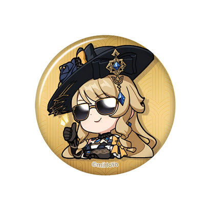 genshin impact navia q version emoji badge front view