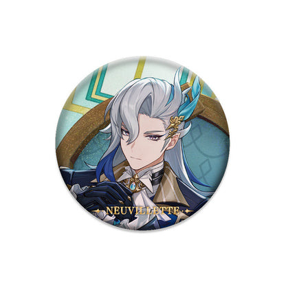Genshin Impact Neuvillette character badge anime collectible pin
