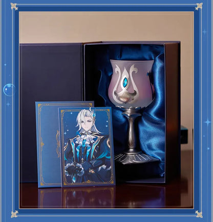 Neuvillette goblet gift box accessories including greeting card and envelope from Genshin Impact